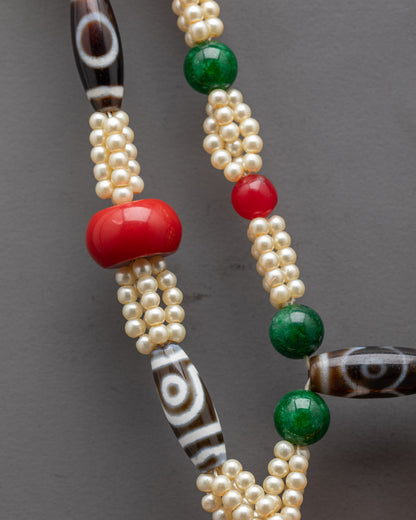 Tibetan Ghau Mala Necklace | 24k Gold-Plated Prayer Bead