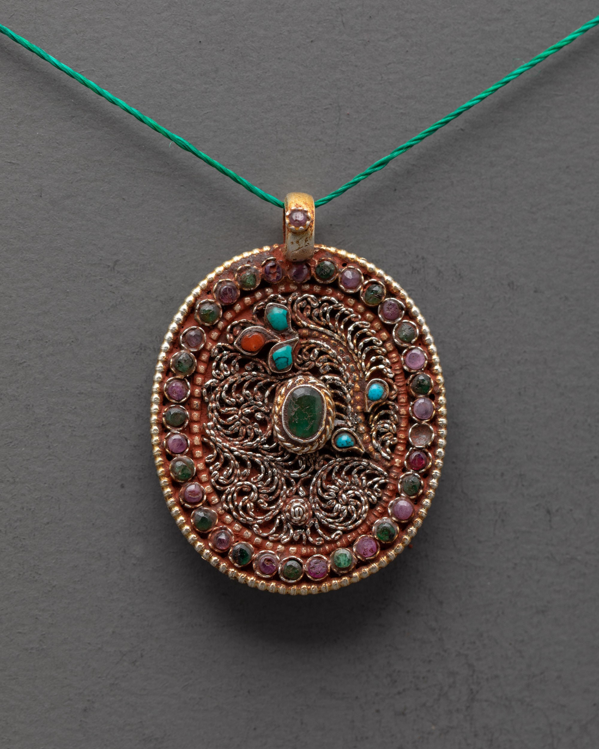 Handmade Buddhist Locket Necklace for Spiritual Protection