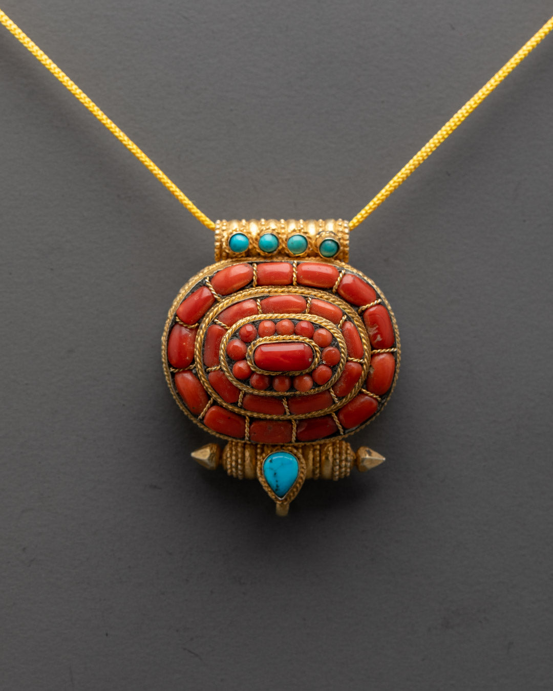 Beautifully Hand-carved Buddhist Locket | Stones Decor Pendent