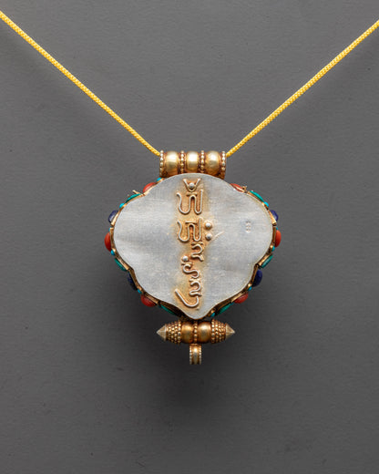 Buddhist Garuda and Dzambhala Praying Locket