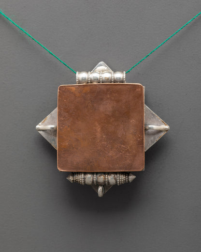 Golden Fish Locket with Filigree Design | Buddhist Necklace