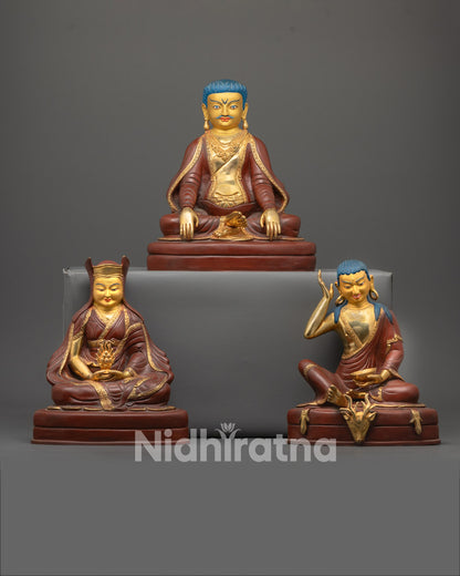 Partially Gold Gilded Marpha Set Sculpture
