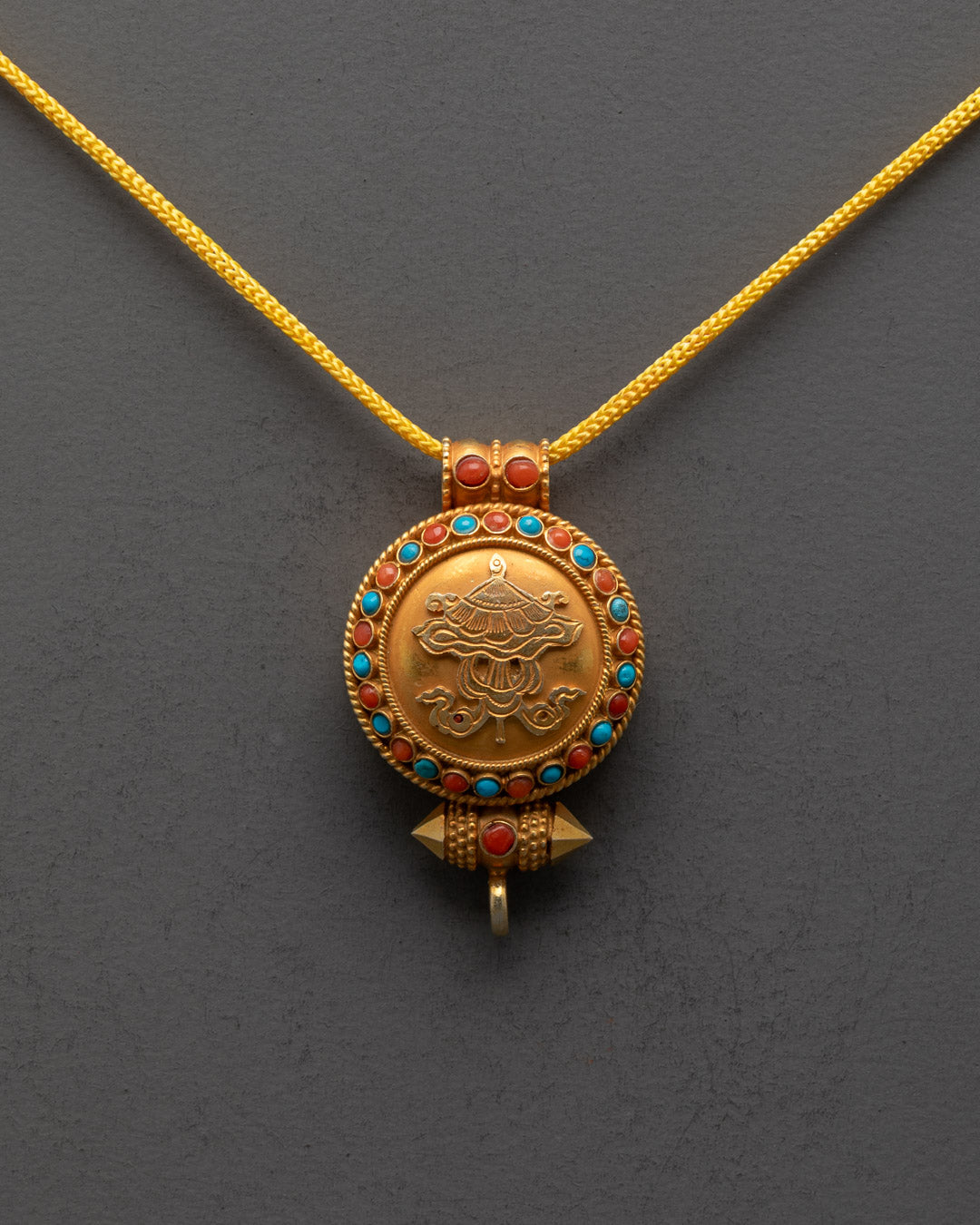 Dhug (Parasol) Locket from Nepal | Symbol of Wisdom and Peace