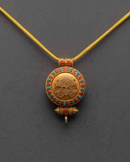 Dhug (Parasol) Locket from Nepal | Symbol of Wisdom and Peace