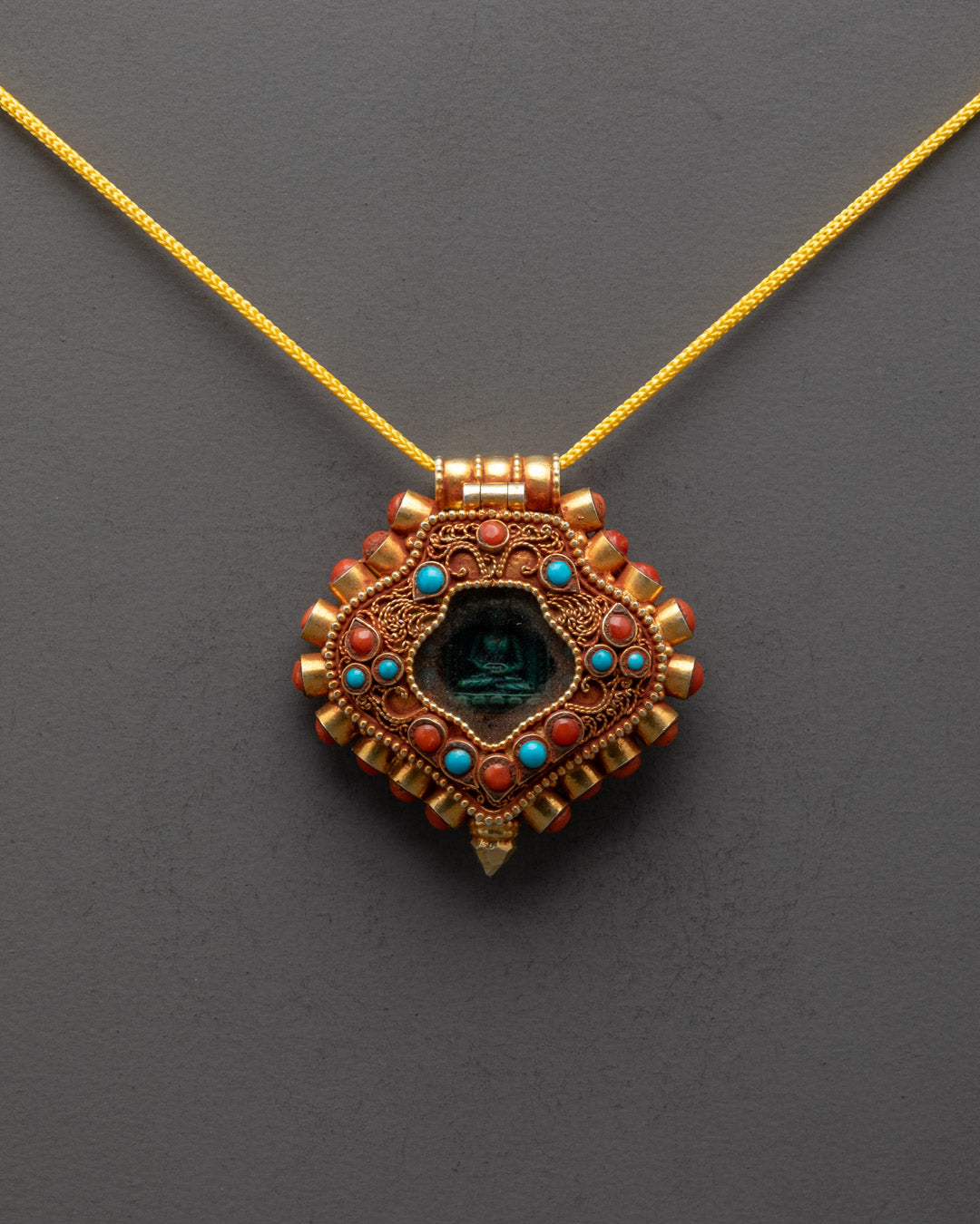 Buddha Locket of Amitabha | Tibetan Devotional Pendant