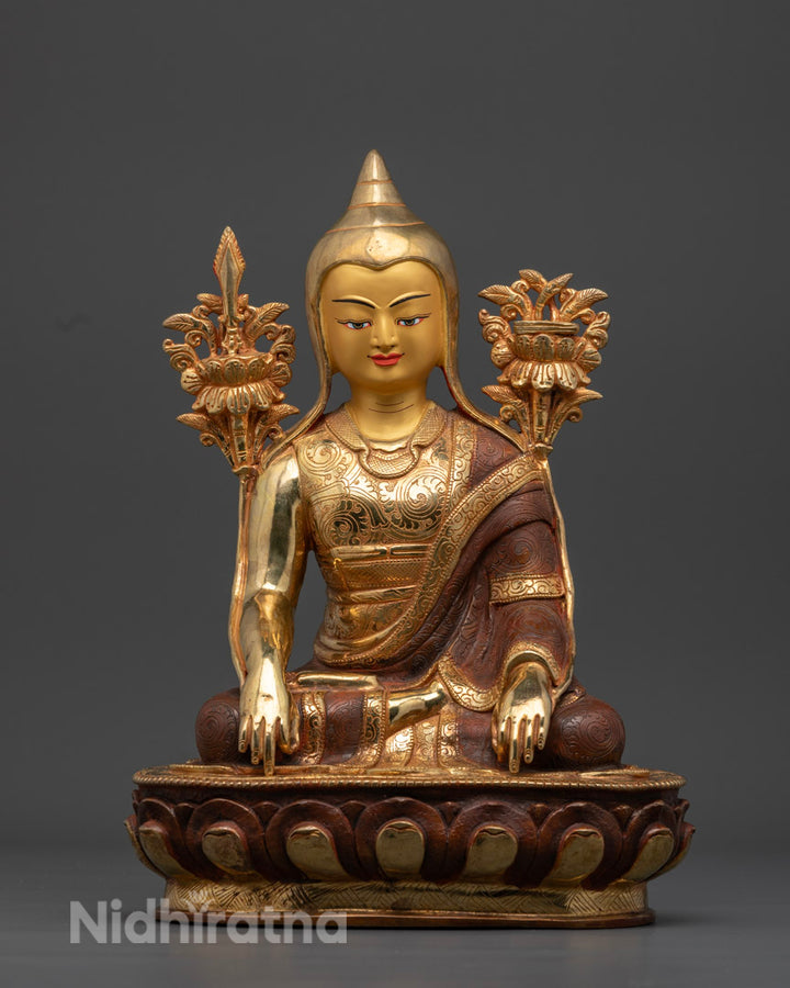 Half Gold Longchenpa Statue 