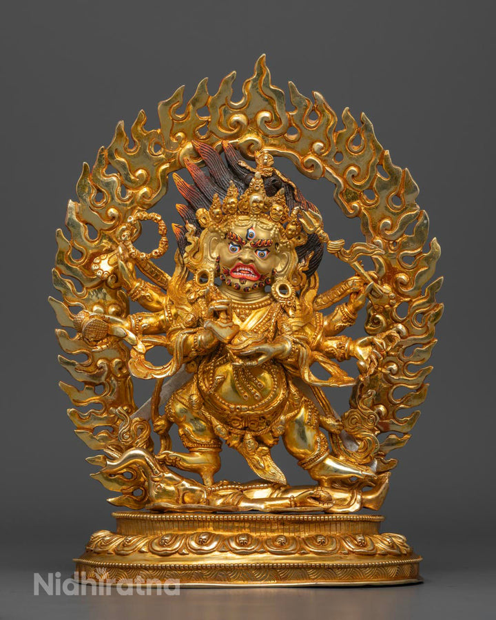 Shadbhuja Mahakala | Traditional Buddhist Statue