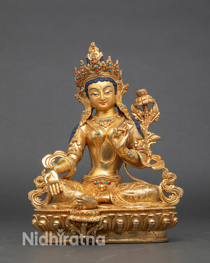 Loter Yangchenma Melodious Tara gold statue compassionate Buddha manifestation