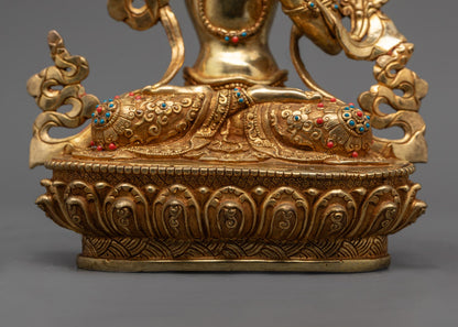 Manjushri Statue | Handcrafted Tibetan Buddhist Sculpture