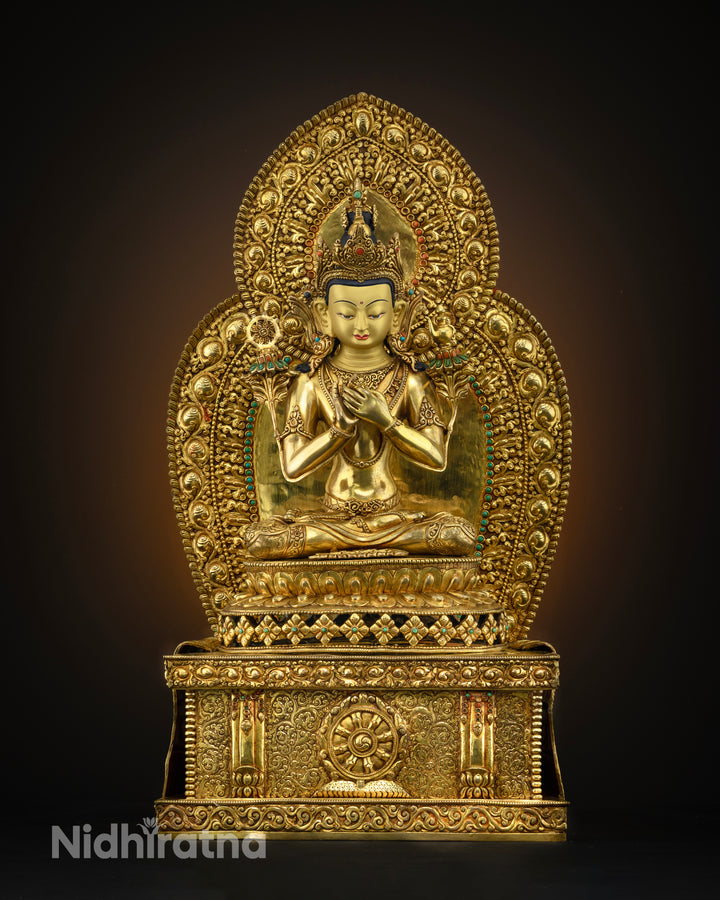 The Benevolent Future Buddha: Maitreya on His Sacred Throne