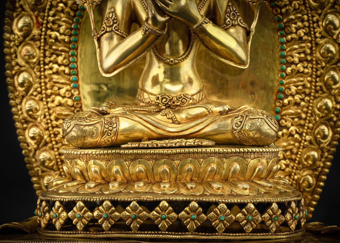 The Benevolent Future Buddha: Maitreya on His Sacred Throne