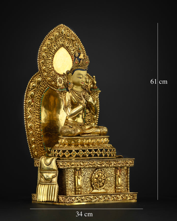 The Benevolent Future Buddha: Maitreya on His Sacred Throne