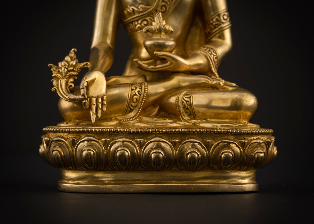 Handmade Sangye Menla Statue: The Healing Power of Medicine Buddha