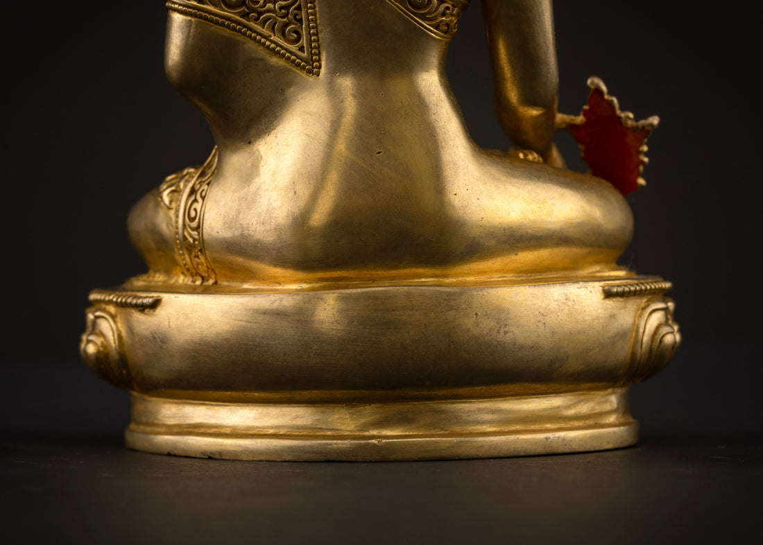 Handmade Sangye Menla Statue: The Healing Power of Medicine Buddha