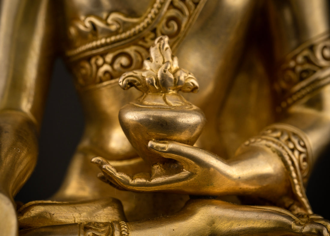 Handmade Sangye Menla Statue: The Healing Power of Medicine Buddha