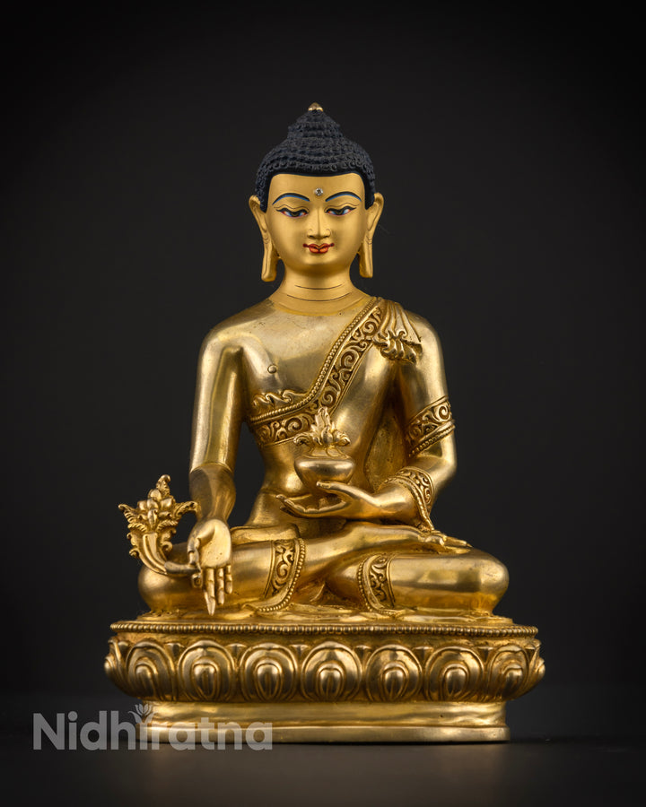 Handmade Sangye Menla Statue: The Healing Power of Medicine Buddha