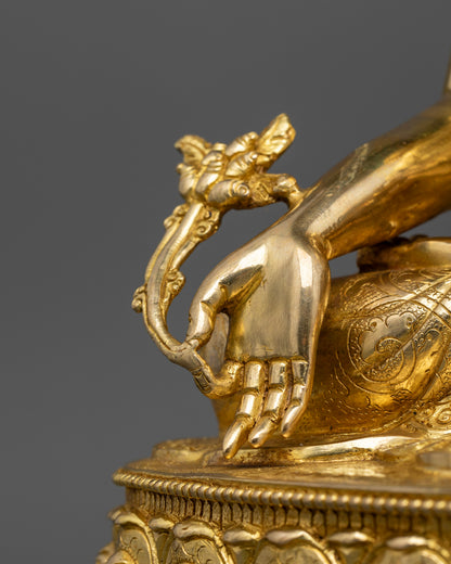 Handcrafted Medicine Buddha Sculpture - Symbol of Healing and Compassion