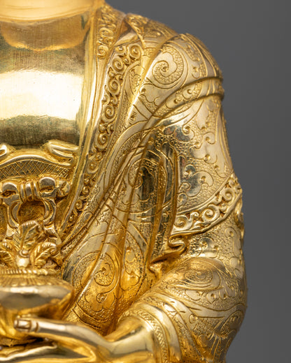 Handcrafted Medicine Buddha Sculpture - Symbol of Healing and Compassion