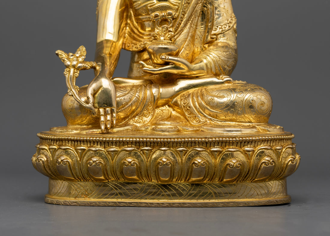 Handcrafted Medicine Buddha Sculpture - Symbol of Healing and Compassion