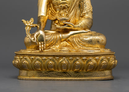 Handcrafted Medicine Buddha Sculpture - Symbol of Healing and Compassion