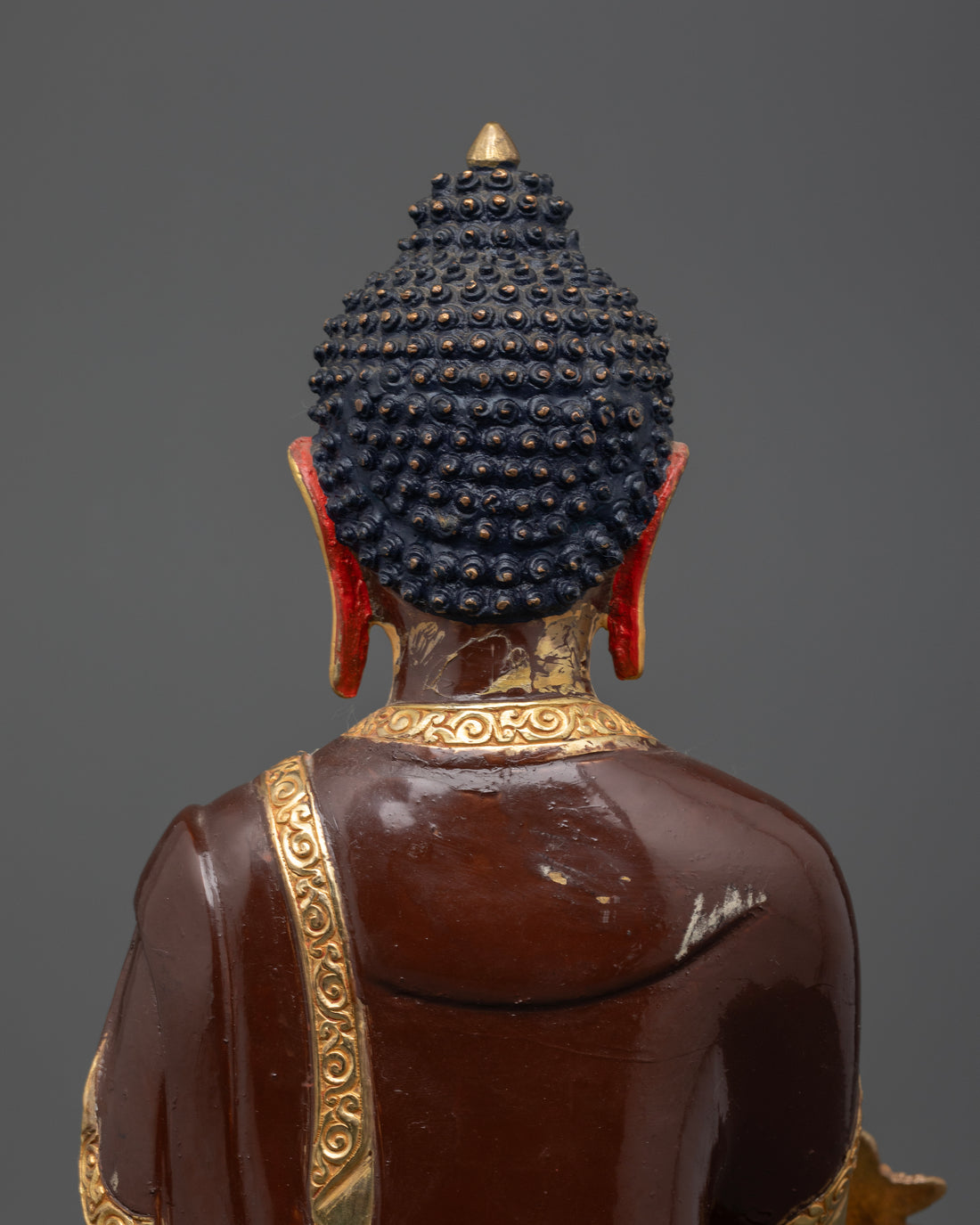 Dual Essence: The Medicine Buddha in Gold and Oxidized Craft