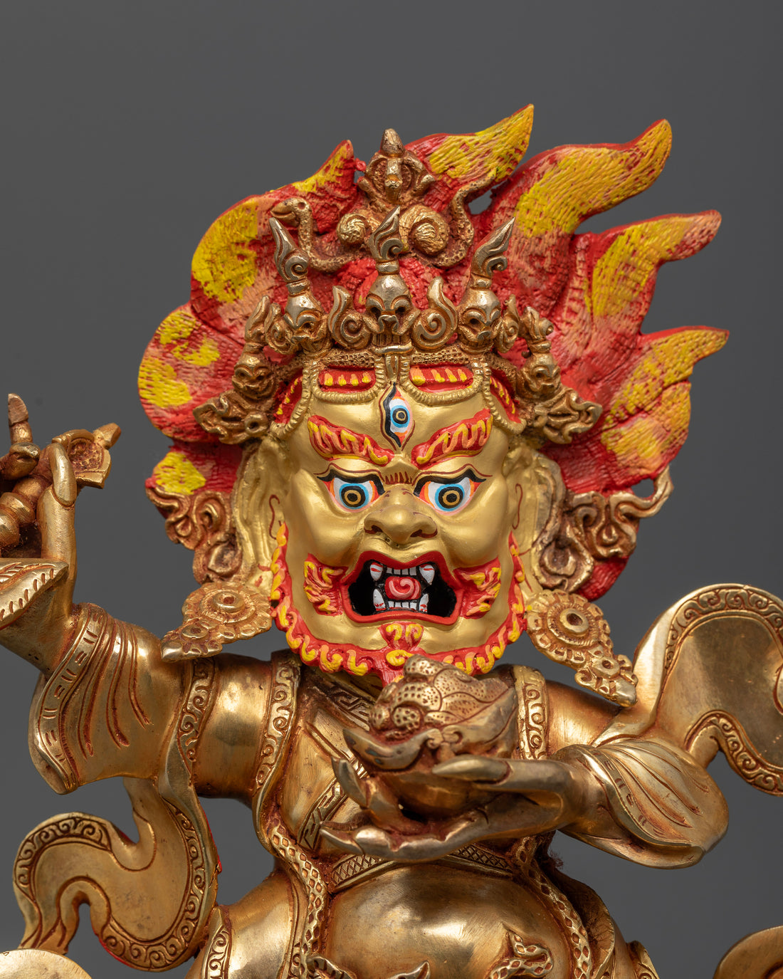 Powerful Mahakala Bernagchen Statue - Guardian of the Dharma.