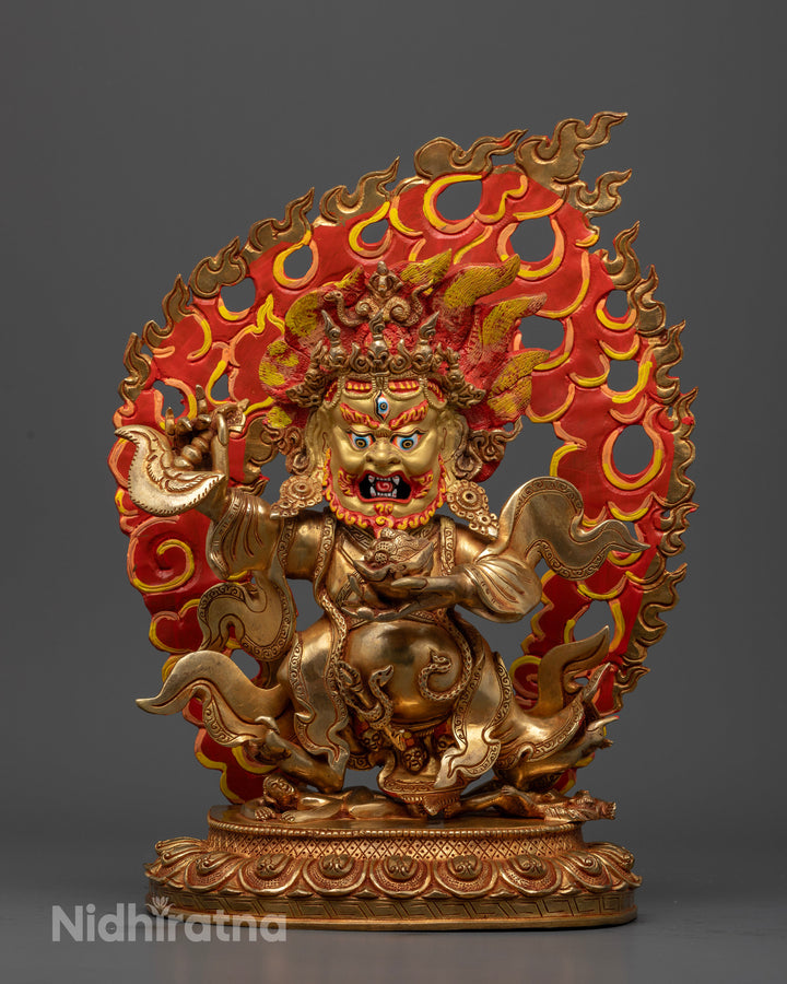 Powerful Mahakala Bernagchen Statue - Guardian of the Dharma.