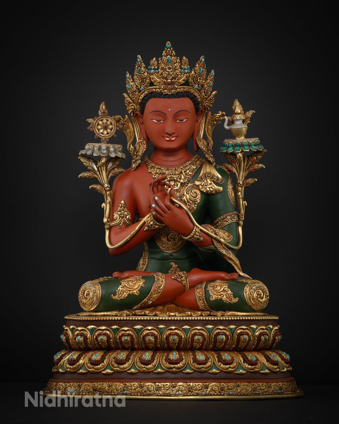 Exquisite Red Maitreya Buddha Statue: Crafted to Perfection