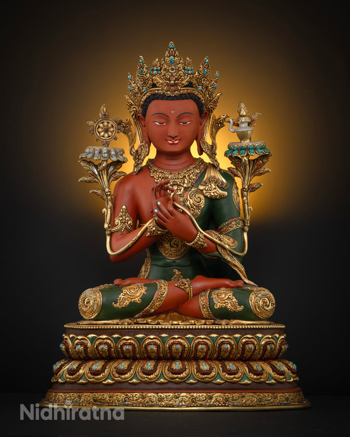 Exquisite Red Maitreya Buddha Statue: Crafted to Perfection