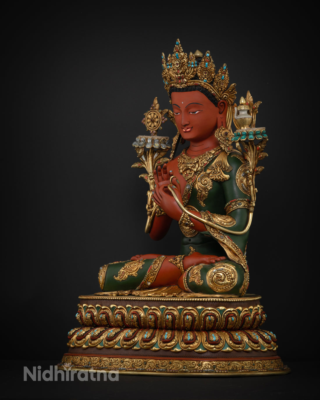 Exquisite Red Maitreya Buddha Statue: Crafted to Perfection