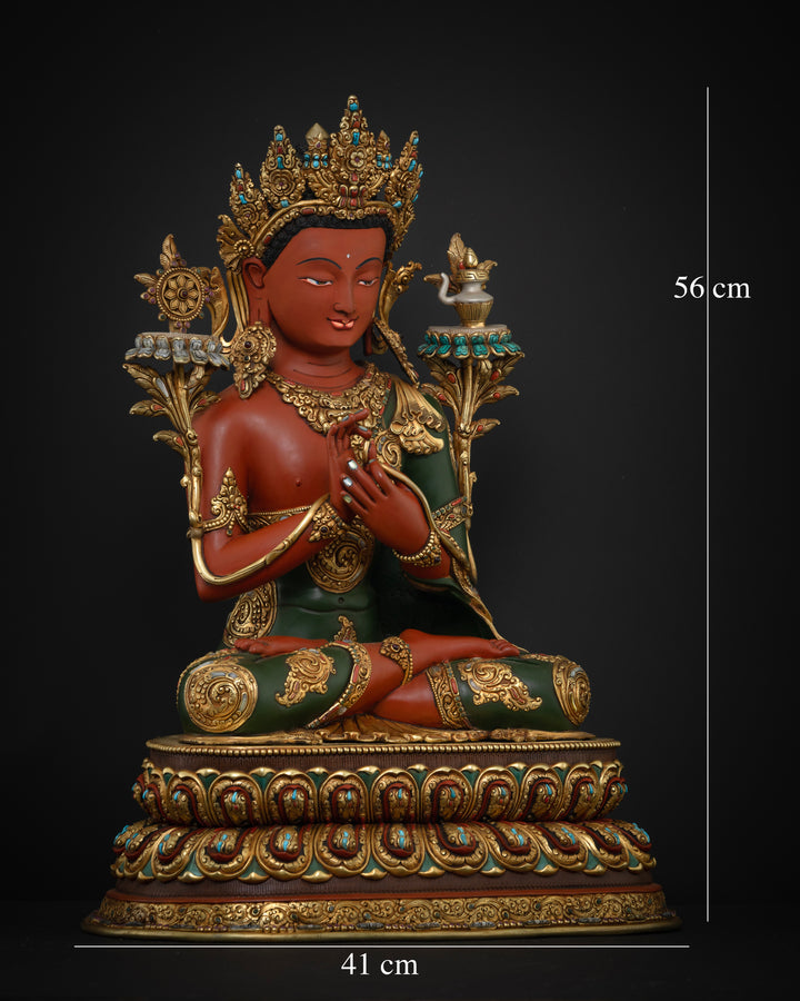 Exquisite Red Maitreya Buddha Statue: Crafted to Perfection