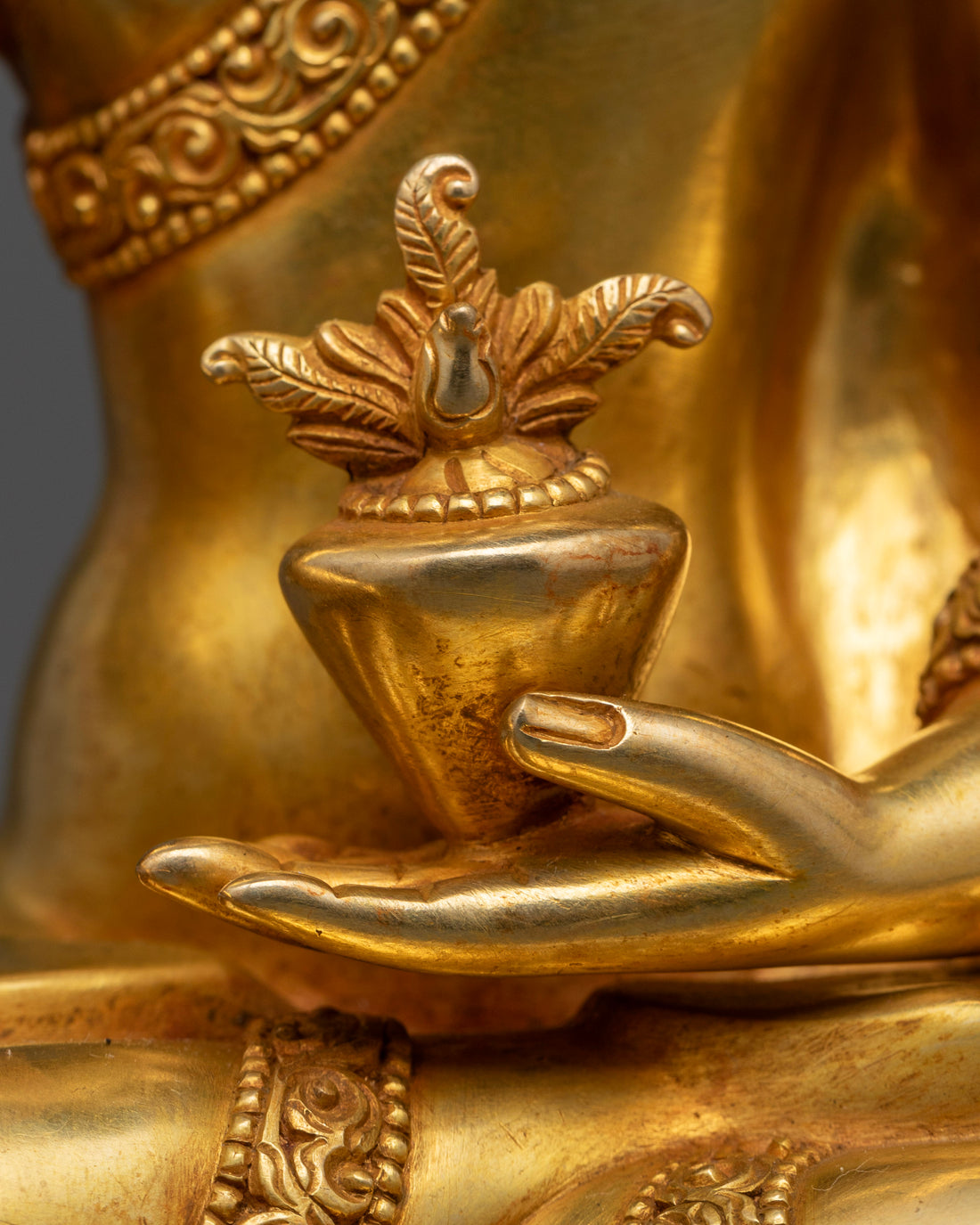 Fine Gold Plated Medicine Buddha Statue: Exclusive Collection for Practitioners