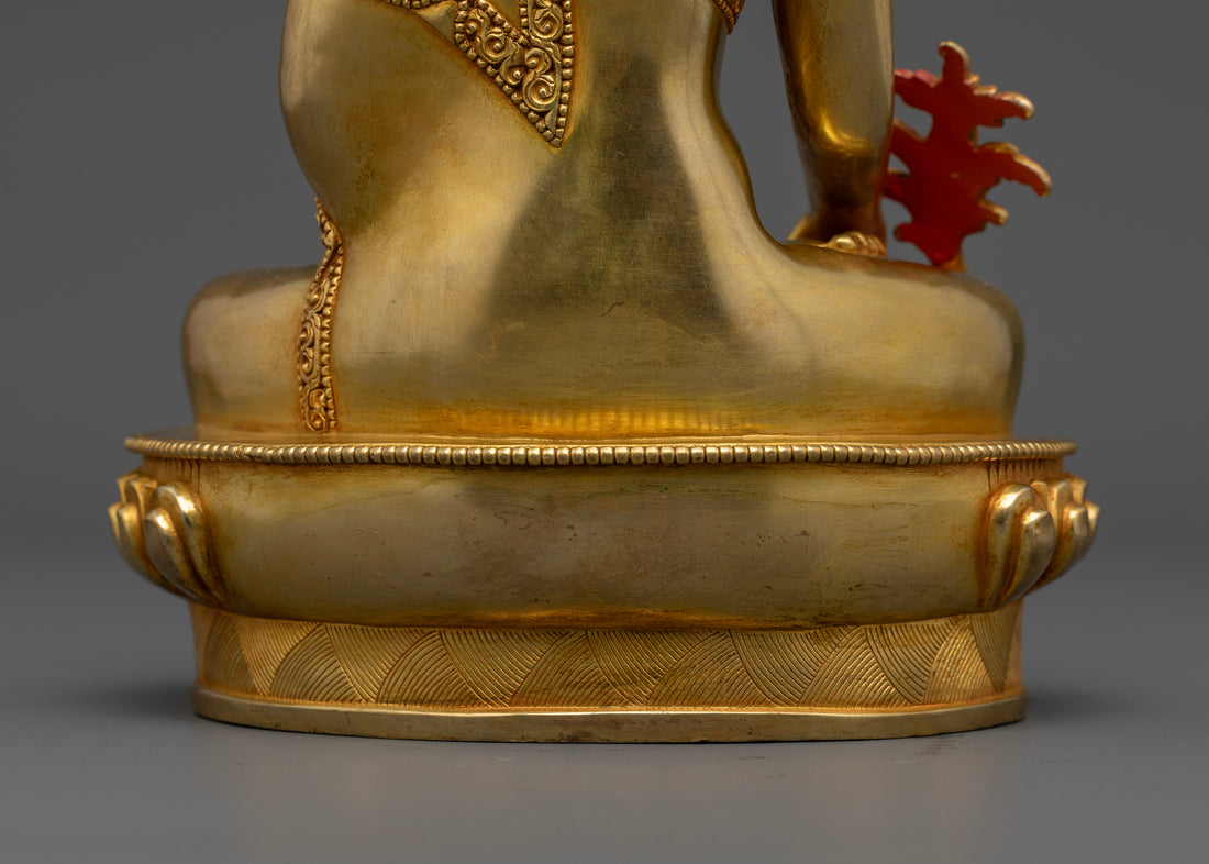 Fine Gold Plated Medicine Buddha Statue: Exclusive Collection for Practitioners