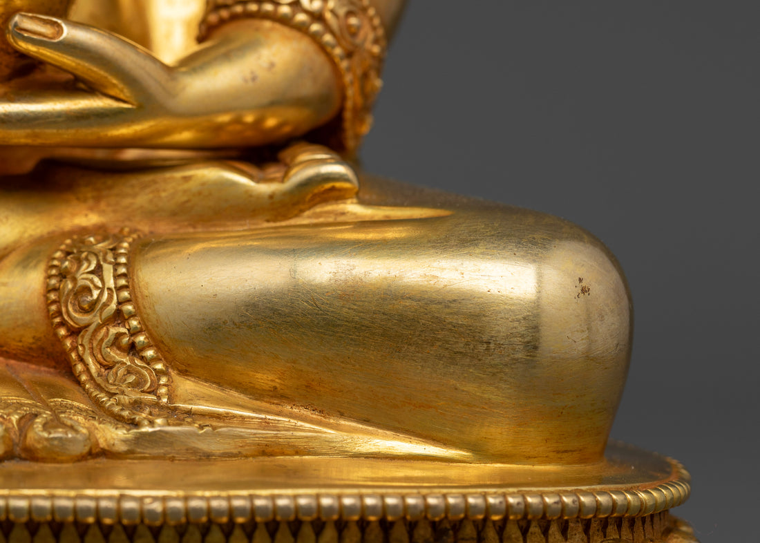 Fine Gold Plated Medicine Buddha Statue: Exclusive Collection for Practitioners