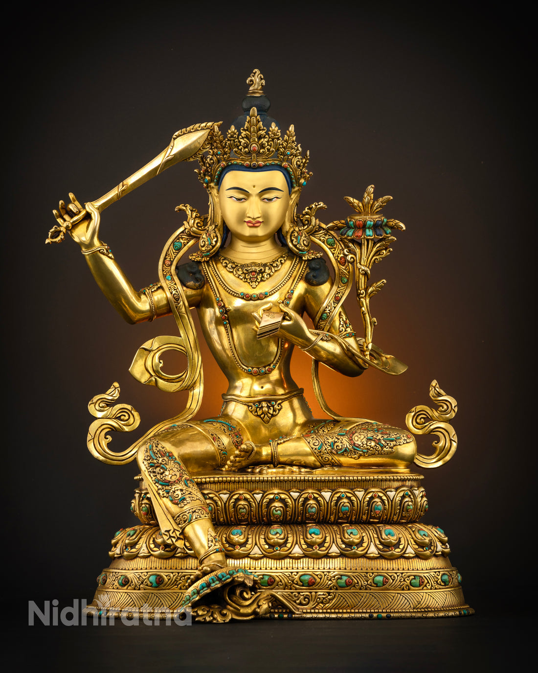 Enlightened Insight Personified: The Majestic Manjushri Statue