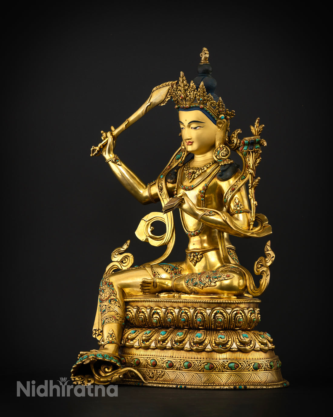 Enlightened Insight Personified: The Majestic Manjushri Statue