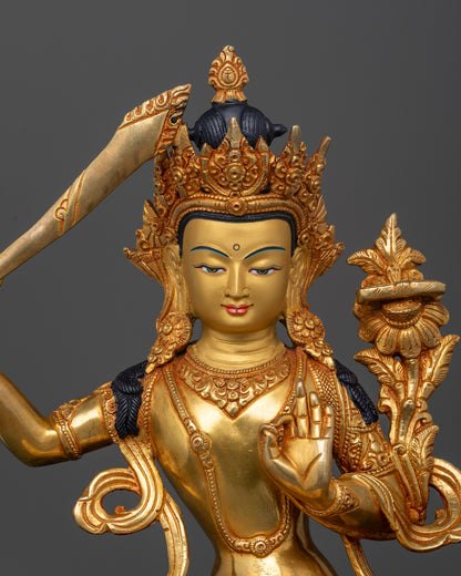 Manjushri Bodhisattva Statue: Guardian of Wisdom and Spiritual Insight