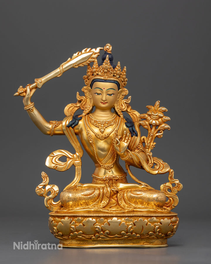 Manjushri Bodhisattva Statue: Embodiment of Divine Wisdom