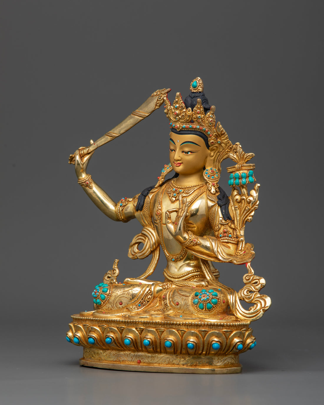 9.3 Inches Manjushri Bodhisattva Statue