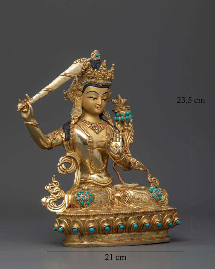 9.3 Inches Manjushri Bodhisattva Statue