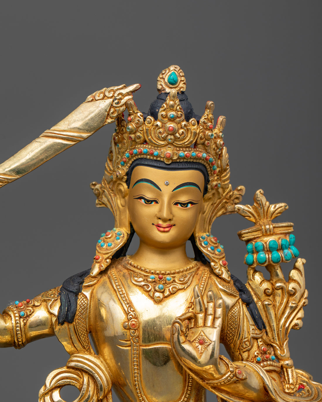 9.3 Inches Manjushri Bodhisattva Statue