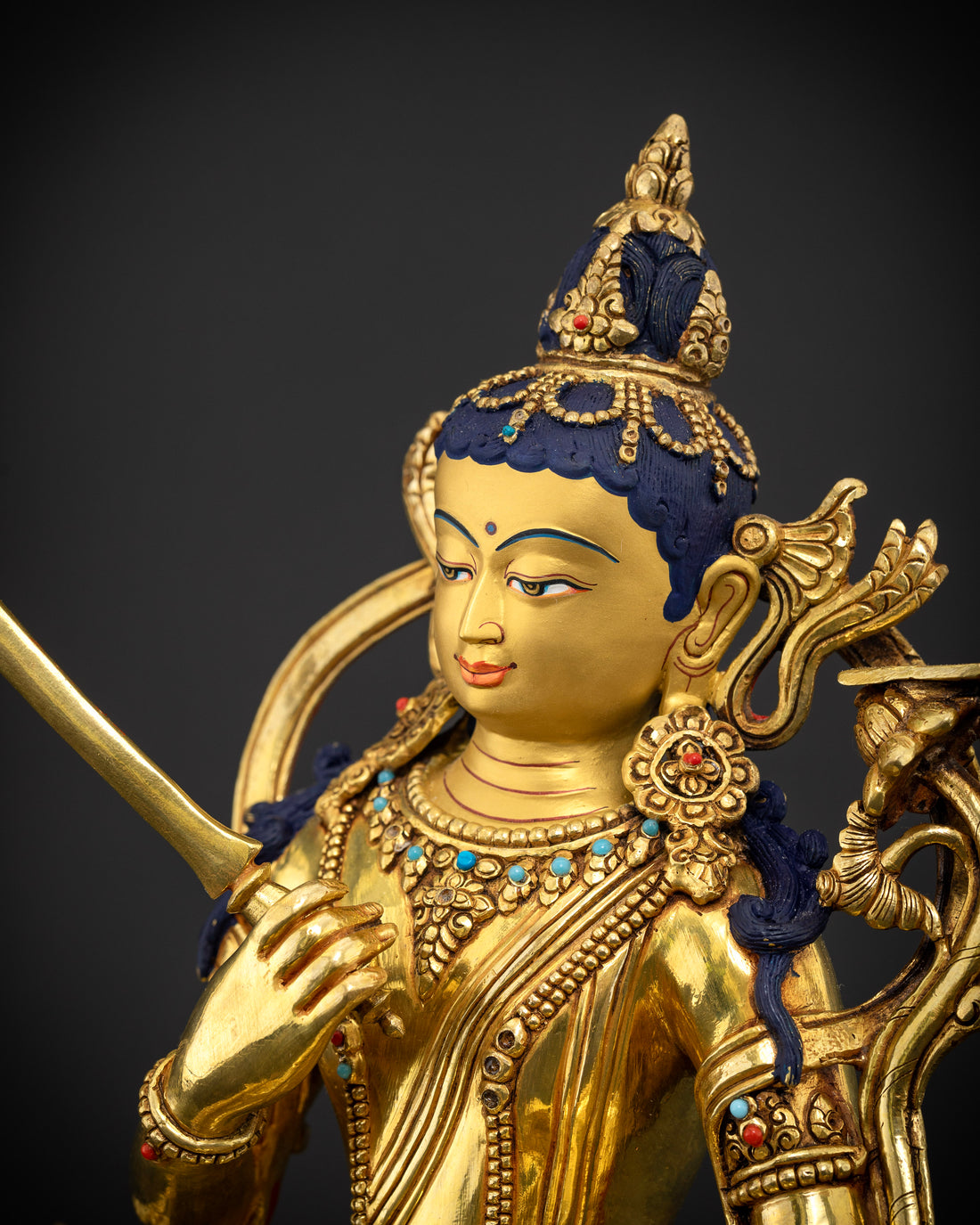 Wisdom Incarnate: The Tibetan Handcrafted Manjushri Sculpture