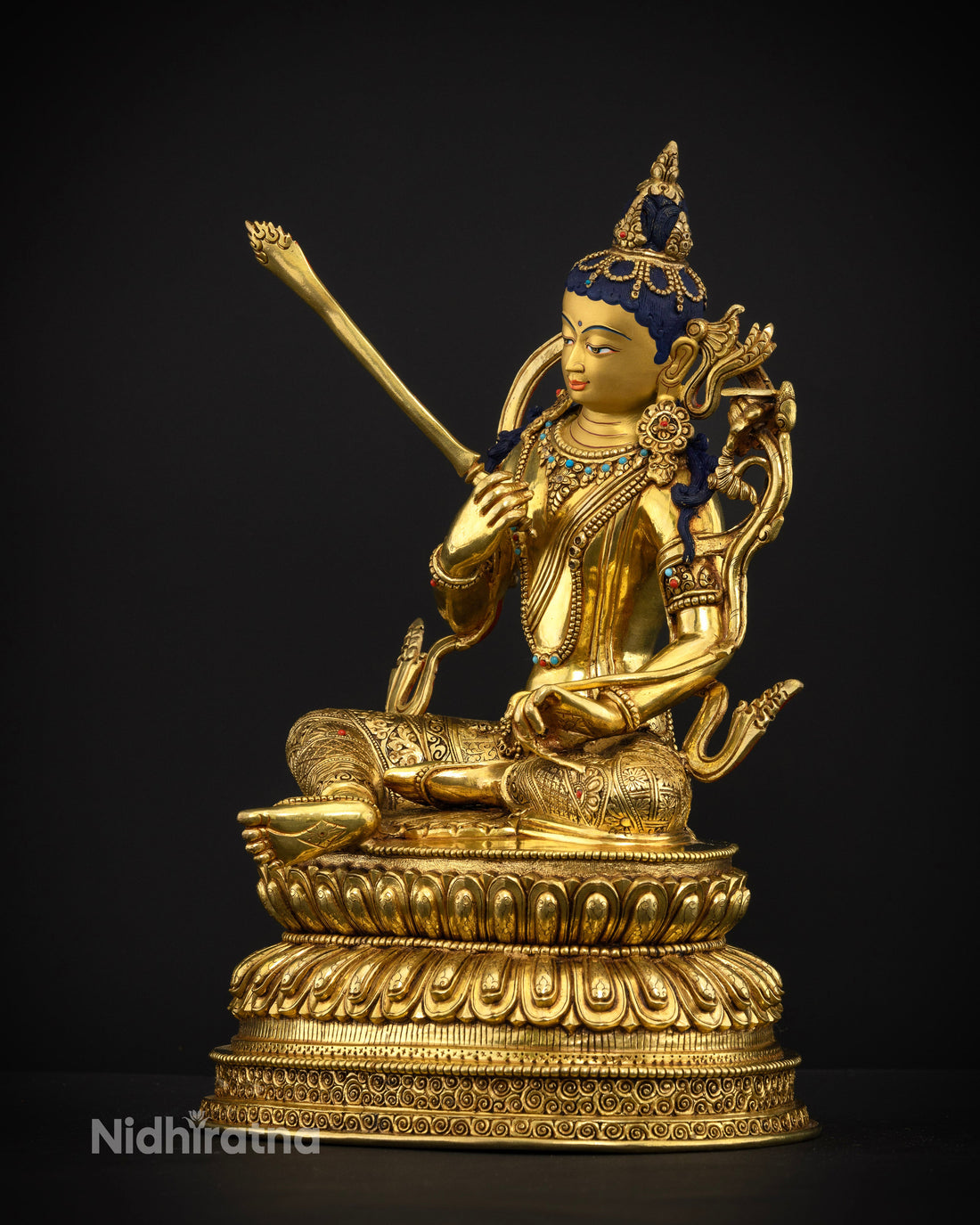 Wisdom Incarnate: The Tibetan Handcrafted Manjushri Sculpture