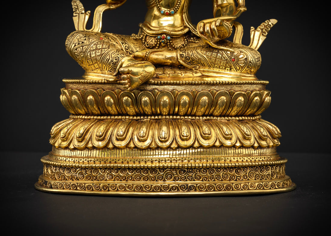 Wisdom Incarnate: The Tibetan Handcrafted Manjushri Sculpture