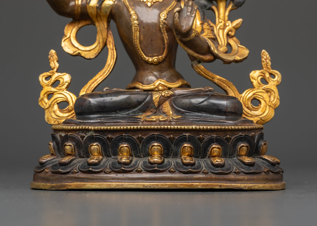 Manjushri in Regal Oxidized and Gold Splendor