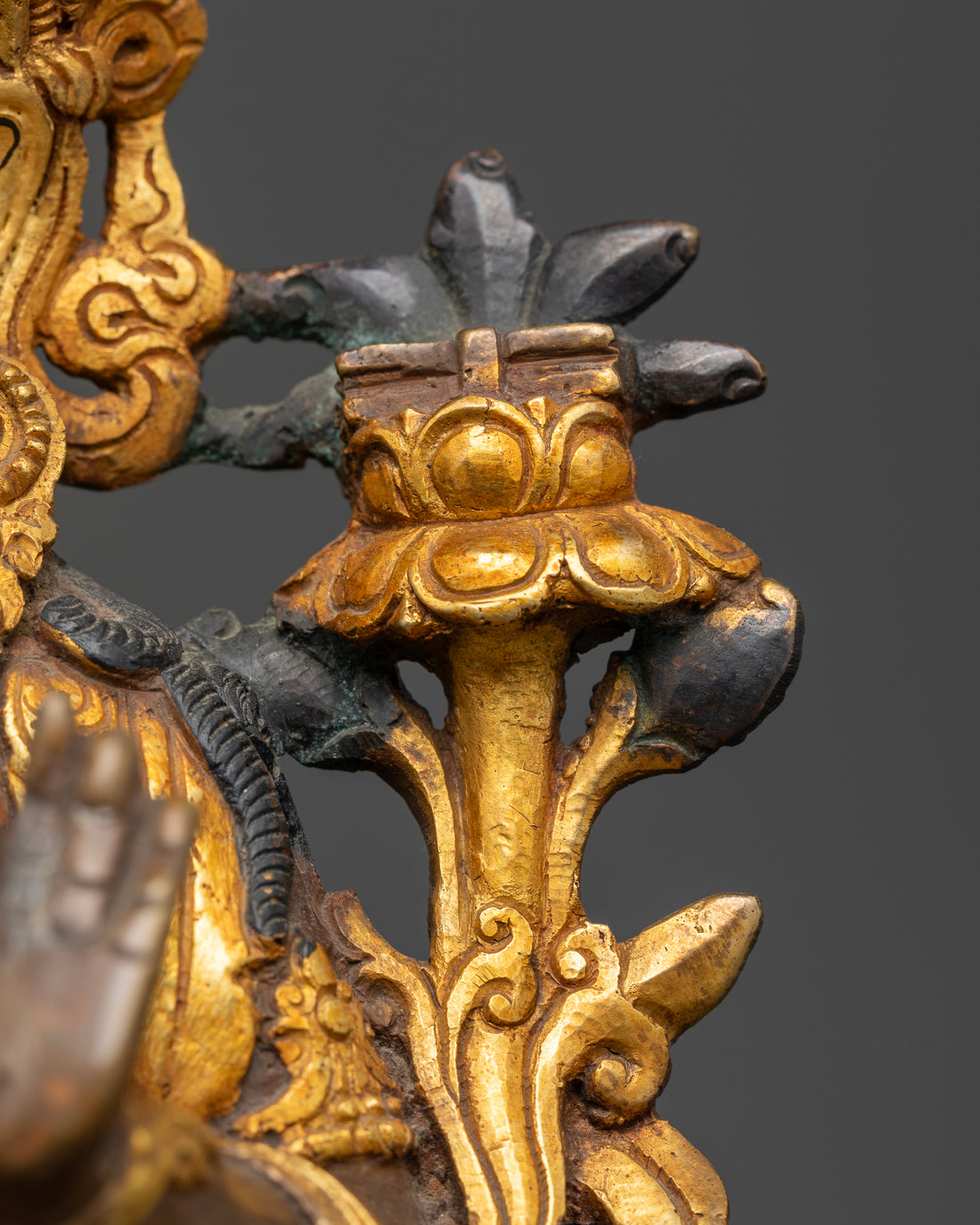 Manjushri in Regal Oxidized and Gold Splendor