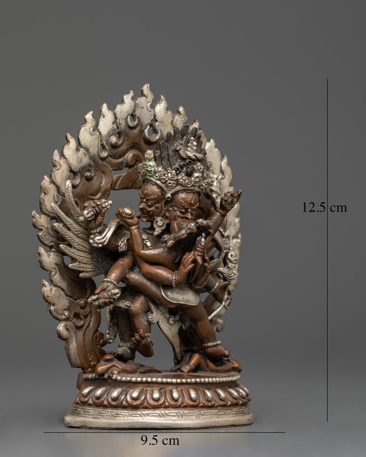 Vajrakilaya in Divine Silver and Oxidized Elegance