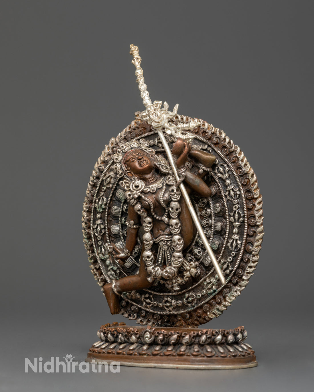 The Fierce Vajrayogini  Altar in Oxidized Silver