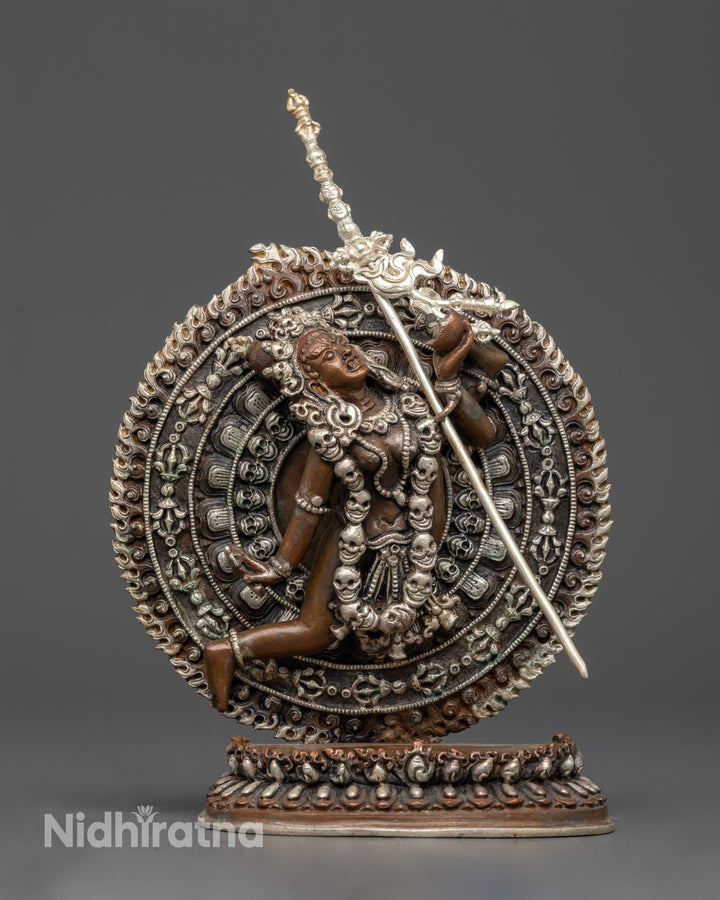 The Fierce Vajrayogini  Altar in Oxidized Silver