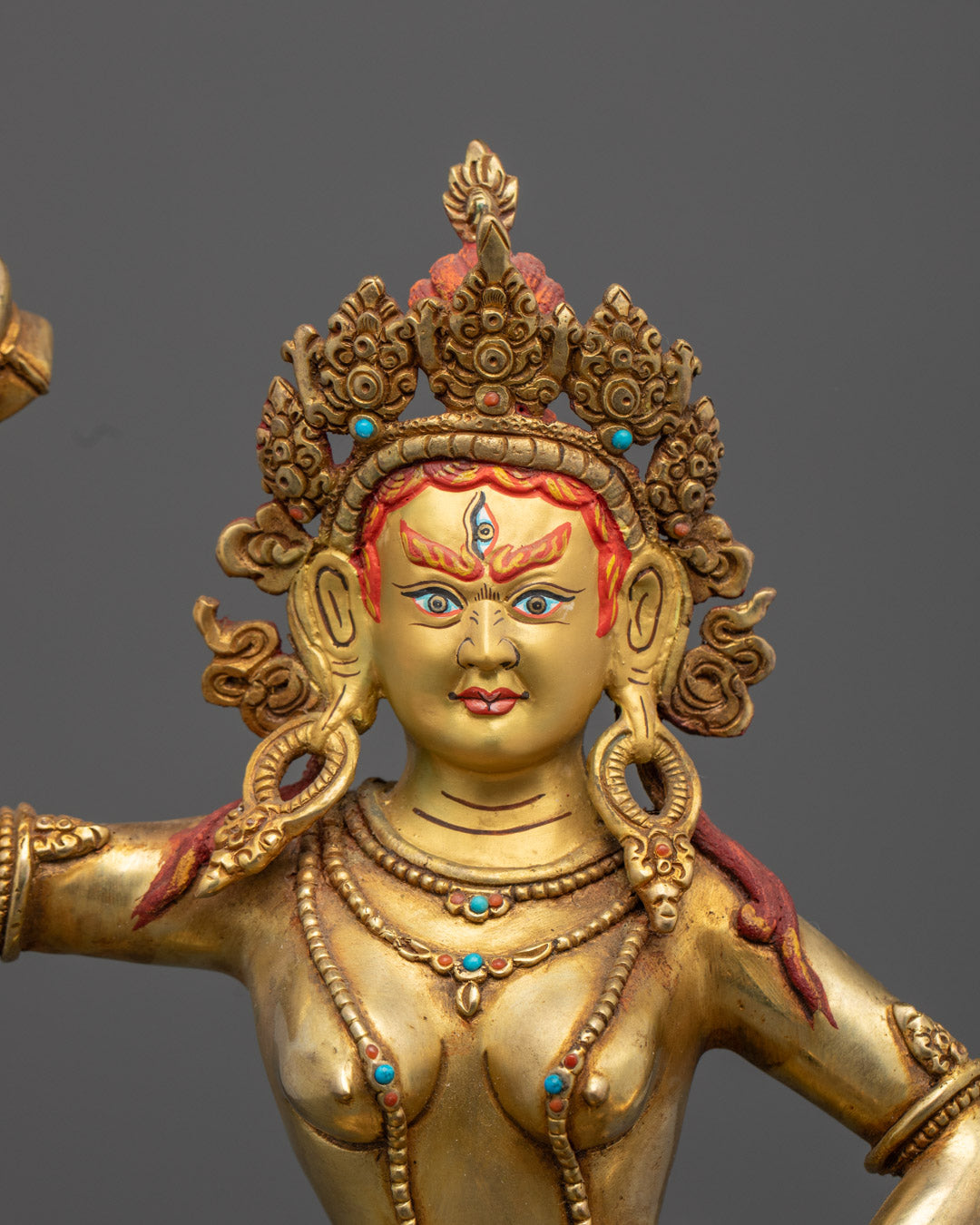 Machig Labdron Statue | Handmade Gold-Gilded Sculpture